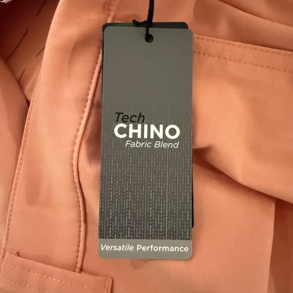 Travis Mathew Tech Chino Shorts Mens 42 Pink Terra Cota Performance Golf New